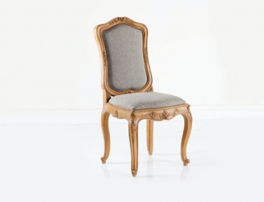 Chair made of solid wood with upholstery textile, Chelini