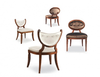 Dining chair with shaped back Il Novecento, Elledue
