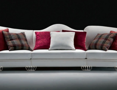Three-seater sofa upholstered in textiles, Elledue