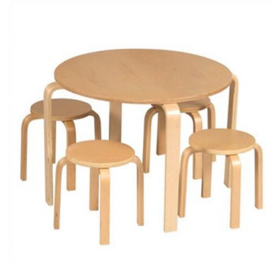 The table and stools Primary Natural