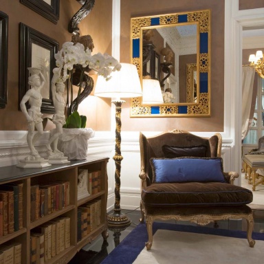 Armchair with pouf Roberto Giovannini