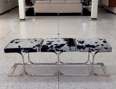 Bench Holstein leather, Global Views