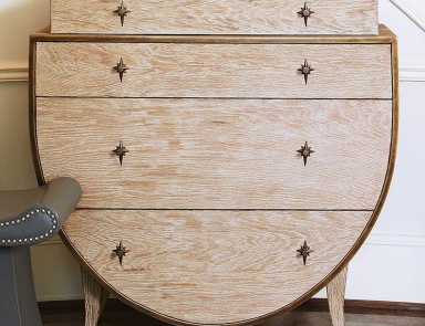 Bedside table bedside oak Klismos, Global Views