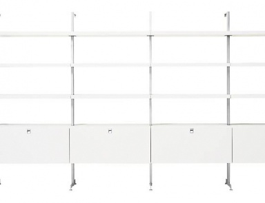 System bookshelf / bookcase, Crossline - features tisettanta furnishings