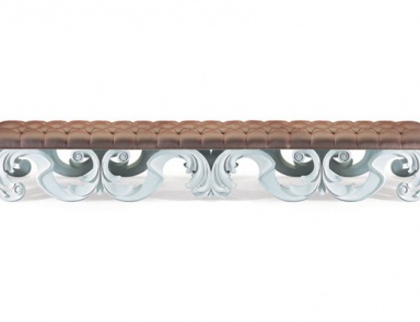 Bench with frame made from natural wood Naxos, Christopher Guy (Harrison & Gil)