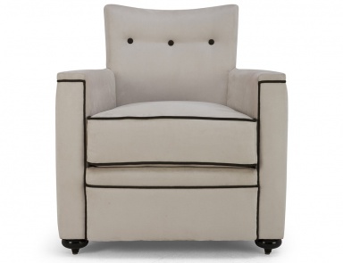 Armchair with legs in natural wood Courbure Droit, Christopher Guy (Harrison & Gil)