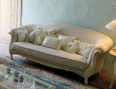 Three-seater sofa with decorative carving Ambiente Giorno, Savio Firmino