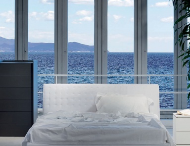 Double bed Pyllon, features tisettanta furnishings