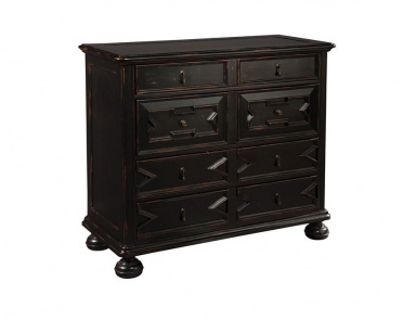 The black Jacobean chest of drawers, Hekman Furniture