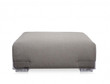 Pouf with legs in polycarbonate Plastics Duo, Kartell