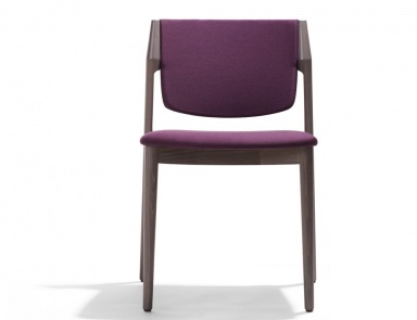 Chair with frame in natural wood Luisa, Past ...