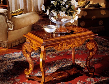 Rectangular coffee table with intarsia, Armando Rho