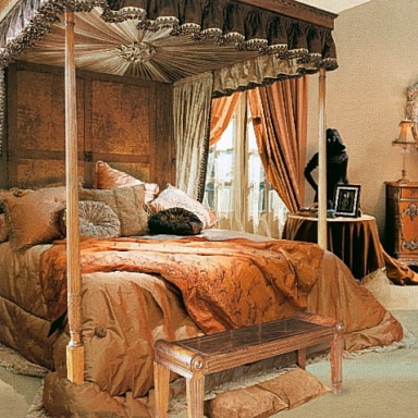 Double bed with canopy