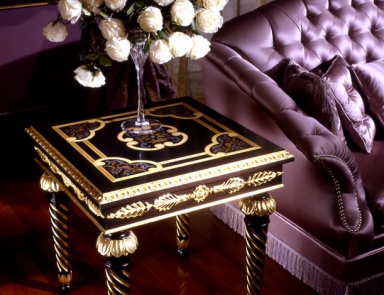 Coffee table with carving and gilding, Armando Rho