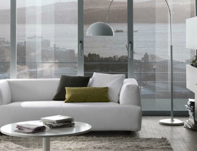 Two-seater sofa on wooden frame Norma, MisuraEmme