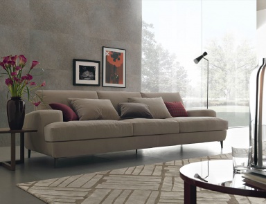 Three-seater sofa on wooden frame British, MisuraEmme