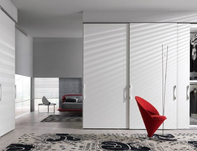 Wardrobe with sliding door system Light Rovix, MisuraEmme