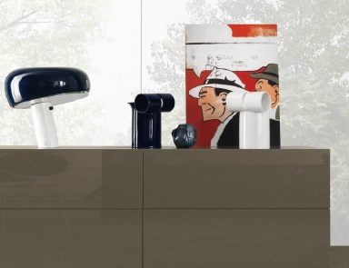 Dresser in a glossy lacquer brown Tao10 Night, MisuraEmme