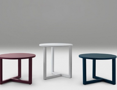 Small round table on a frame of solid oak Hill, MisuraEmme