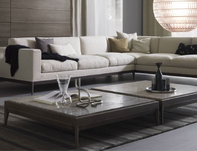 Low coffee table with marble top Antibes, MisuraEmme