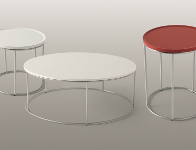 Table with a round top resembling a tray of Sushi, MisuraEmme