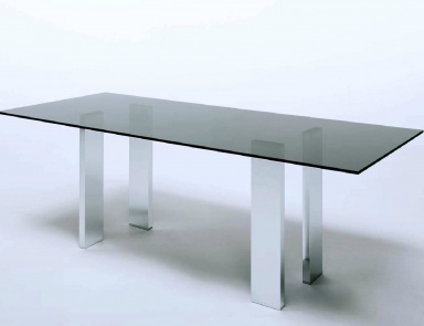 Dining table with rectangular glass top Taul, MisuraEmme