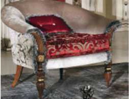 Armchair with a curved backrest, Bianchini