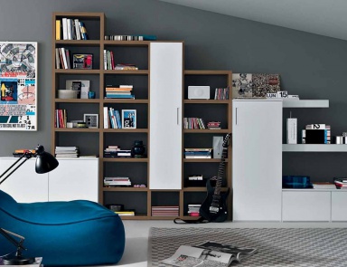 The modular system is finished with melamine Fusion 21, MisuraEmme