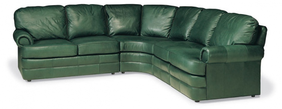 sherrill leather sectional sofa