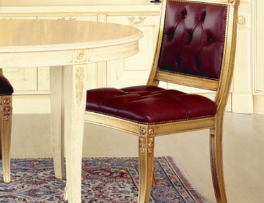 Chair with leather or textile upholstery collection Royal Cadore