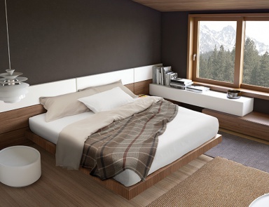 Wall panels on a frame of natural wood People, Pianca