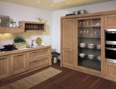 Set for the kitchen with work surface made of marble Alexia, Cadore