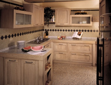 Set for the kitchen of solid wood Alexia, Cadore