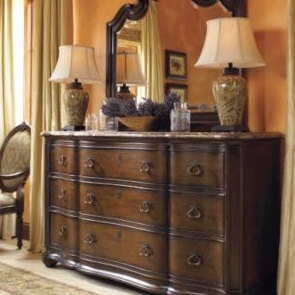 The Lucca dresser with marble top and nine drawers, Thomasville ...