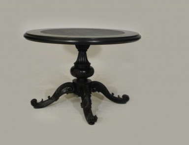 Round coffee table made of solid wood, Chelini