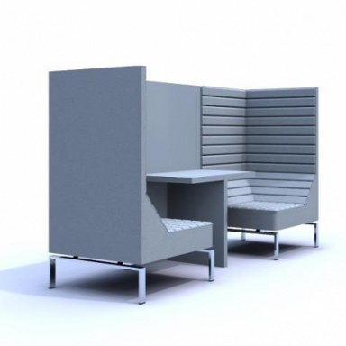 Set a chair with a small table Stripes