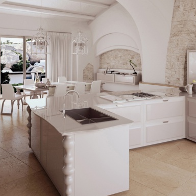 Kitchen (kitchen set) White Diamond