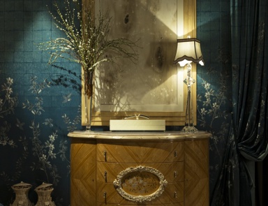 Dresser made of wood with gilded carvings, Provasi
