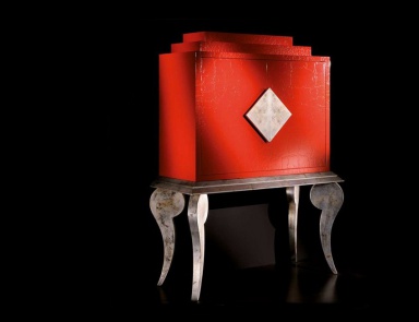 Dresser in red in the style of art Deco, Casali