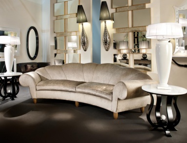 The sofa in the upholstery fabric in a pearl color, Casali