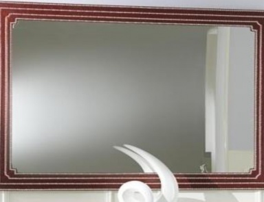 The mirror is lacquered in the finishing of leather Preston, Poles Salotti