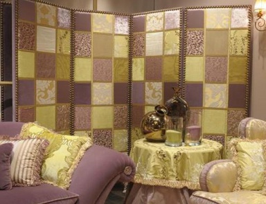 Screen on a frame of solid wood Patchwork, Bruno Zamp