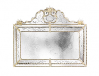 Mirror with two-tone pattern, Arte Veneziana