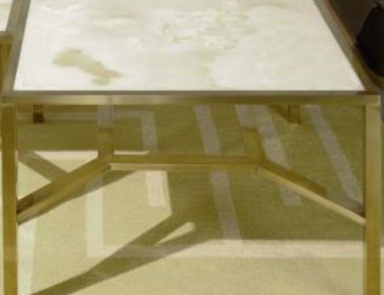 Coffee table made of brass and marble Kesington, Poles Salotti