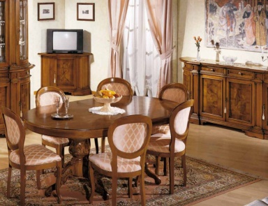 Sliding dining table made of solid wood, CP Mobili