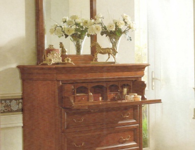 Dresser with mirror solid wood, CP Mobili