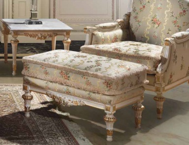 Stool chair Louis XVI Style on a wooden frame, Ezio Bellotti