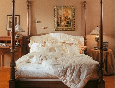 Double bed with upholstered headboard, Provasi