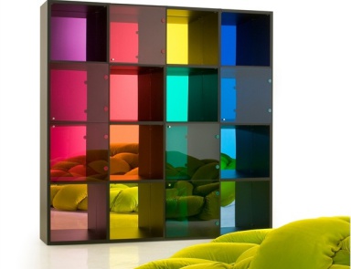 The rack is made of solid wood or acrylic Paesaggi Italiani, Edra