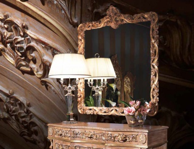 Mirror with carved frame, Ezio Bellotti